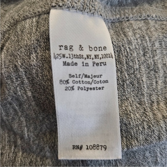 Rag & bone long sleeves shirt XL gray sweater shirt button front - Picture 7 of 12